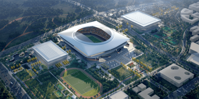 雄安體育中心開建，投資25億，設計以“山水·印章”為理念