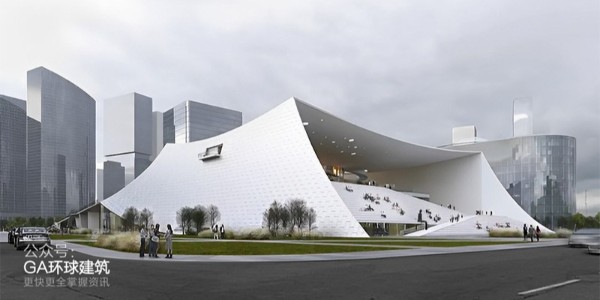 大舍事務(wù)所在建項(xiàng)目：溫州美術(shù)館，遠(yuǎn)看像“天幕”，近看似“景框”