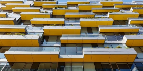 華盛頓住宅綜合體，堆疊的懸臂立面