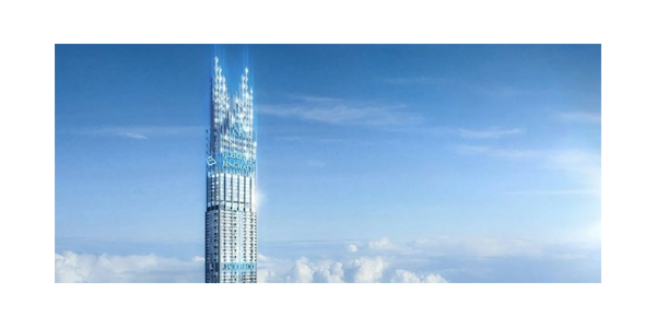 迪拜這座世界最高的住宅樓，竟然有鉆石尖頂加冕！